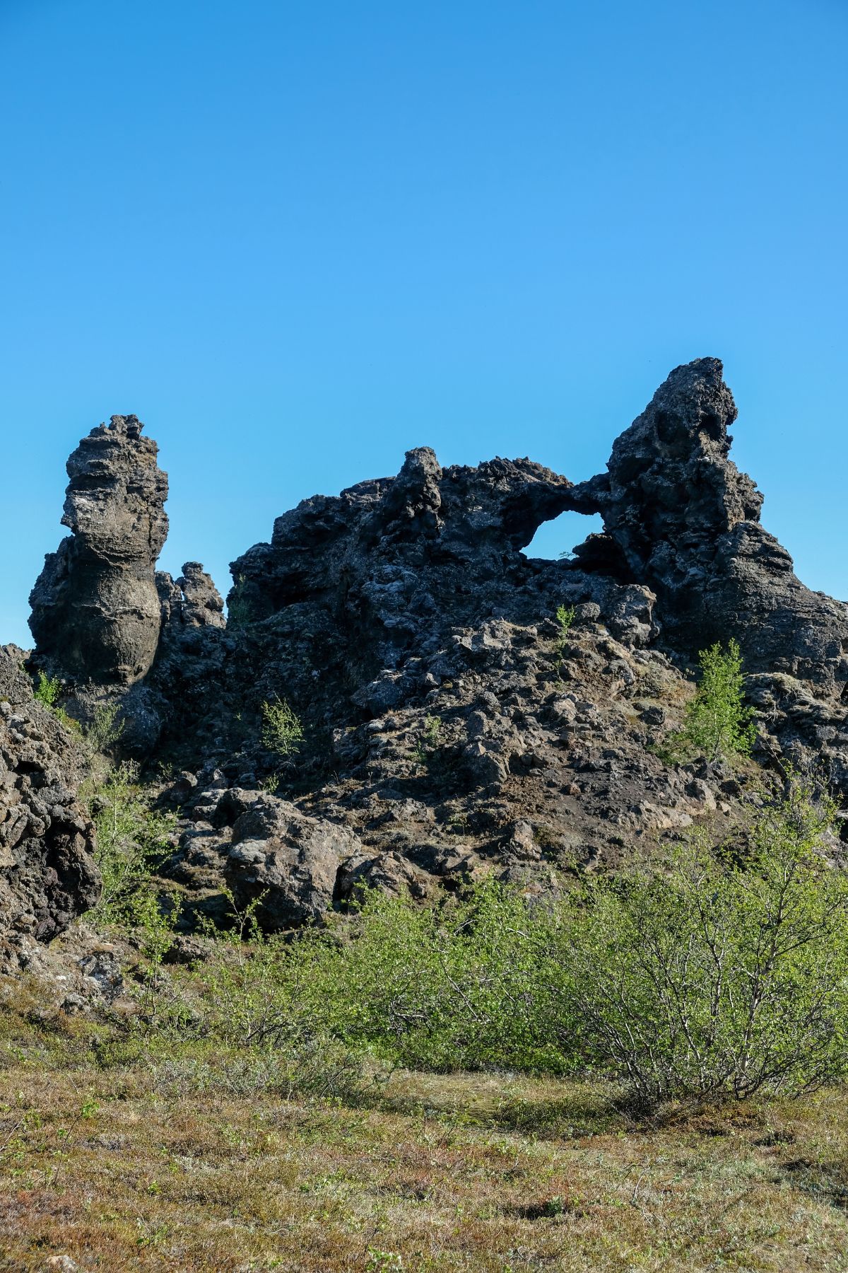Dimmuborgir lavaveld in IJsland langs de Diamond Circle