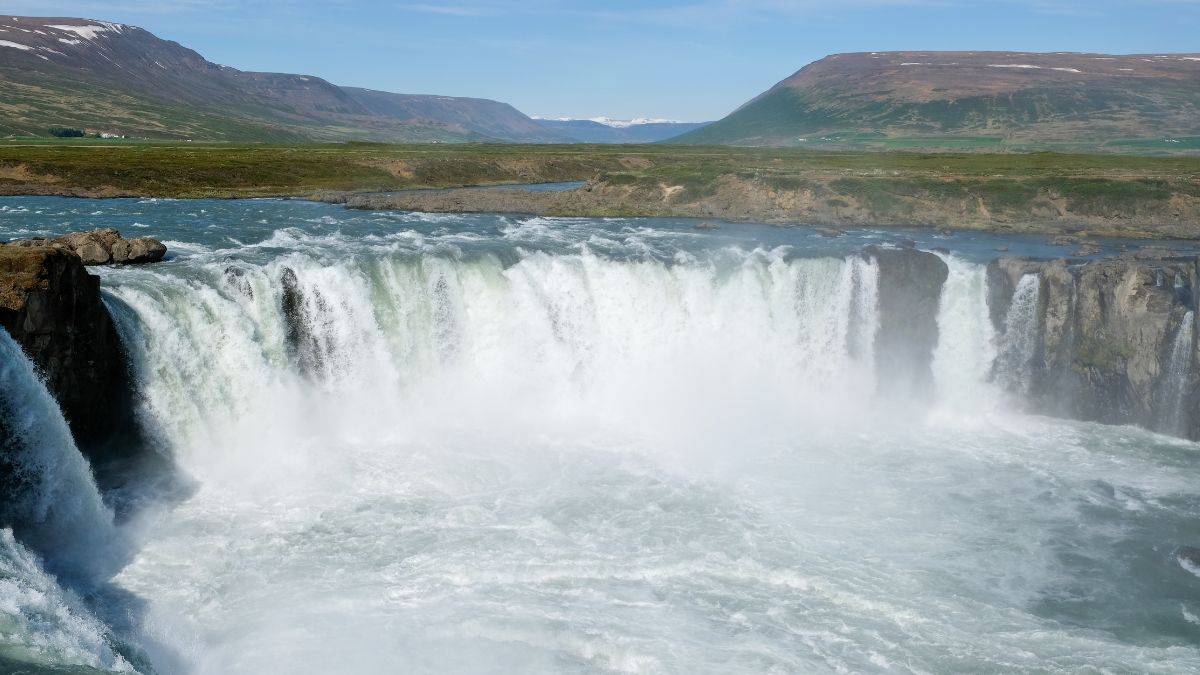 Goðafoss waterval langs de Diamond Circle