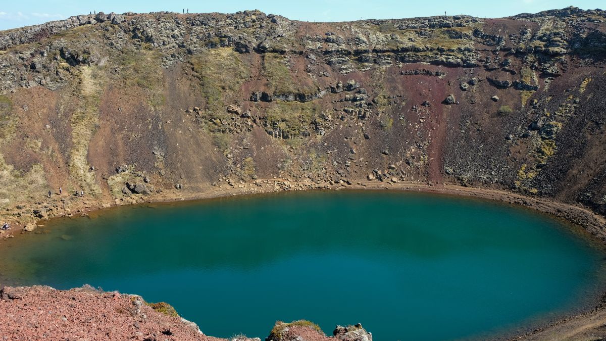 Kerið krater langs de Golden Circle