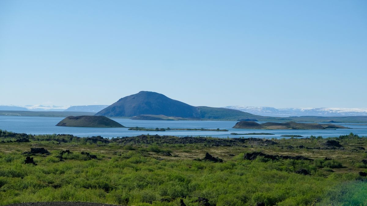 Mývatn meer in Ijsland langs de Diamond Circle