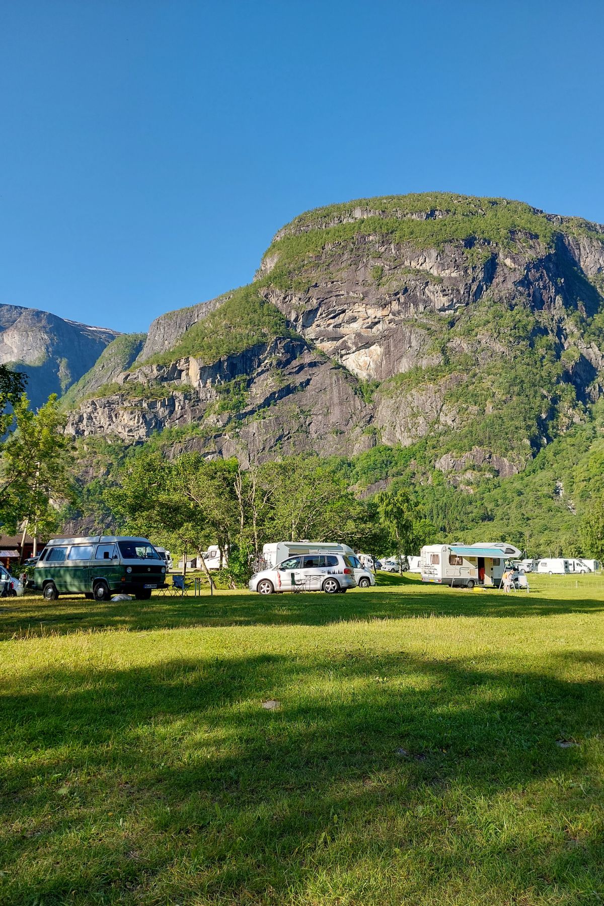Camping aan Eidfjord in Zuid-Noorwegen