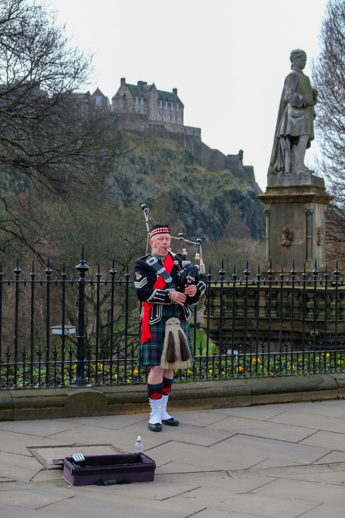 Doedelzakspeler in Edinburgh Schotland