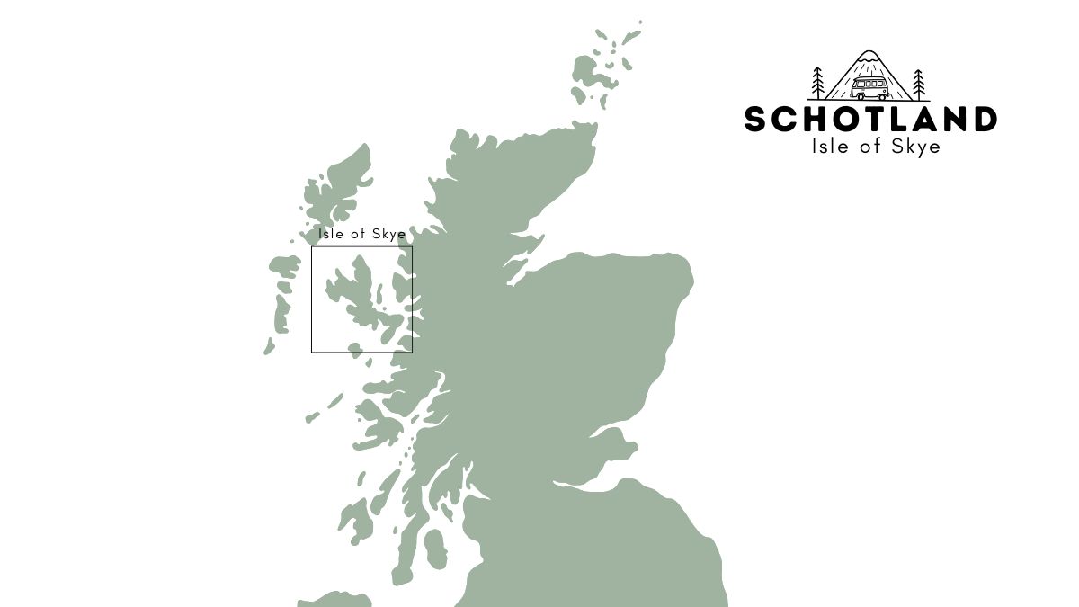 Isle of Skye Schotland op de kaart