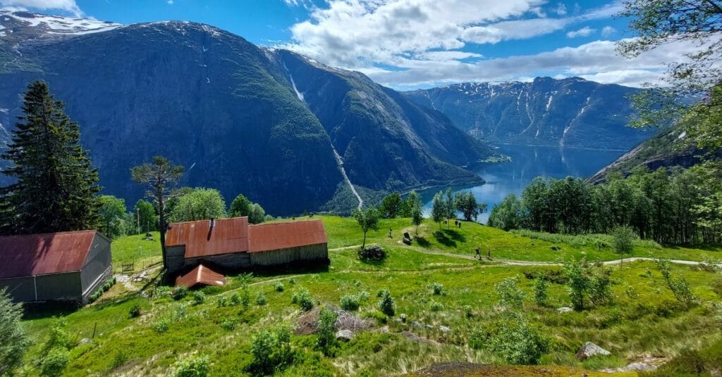 Uitzicht Kjeåsen wandeling in Zuid-Noorwegen