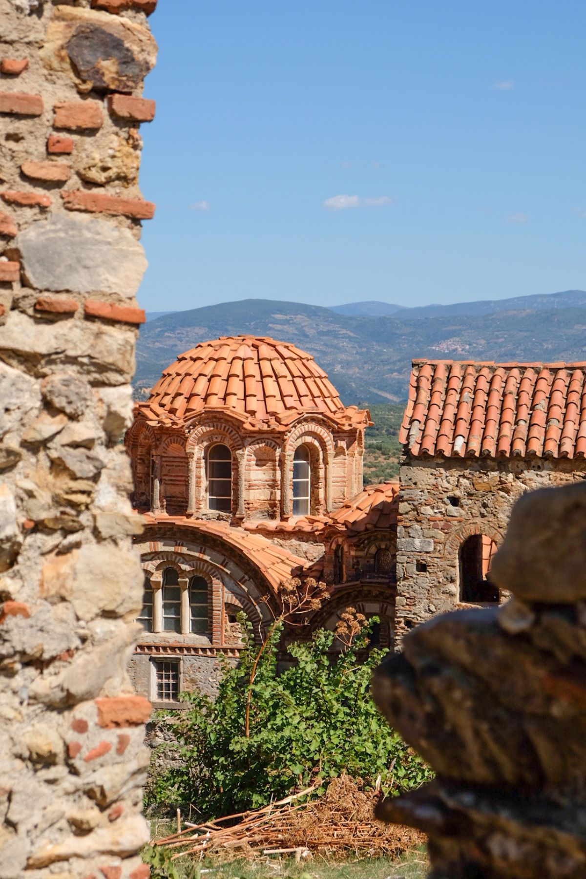 Spookstad Mystras in Griekenland tijdens rondreis door Peloponnesos