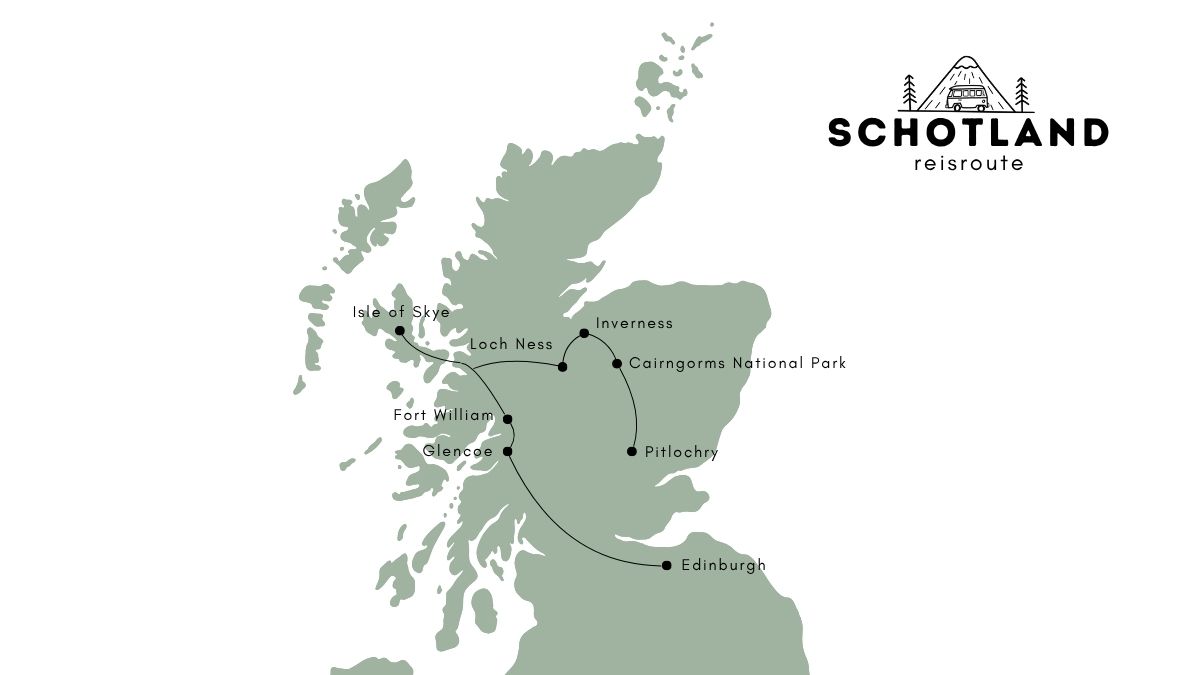 Reisroute Schotland
