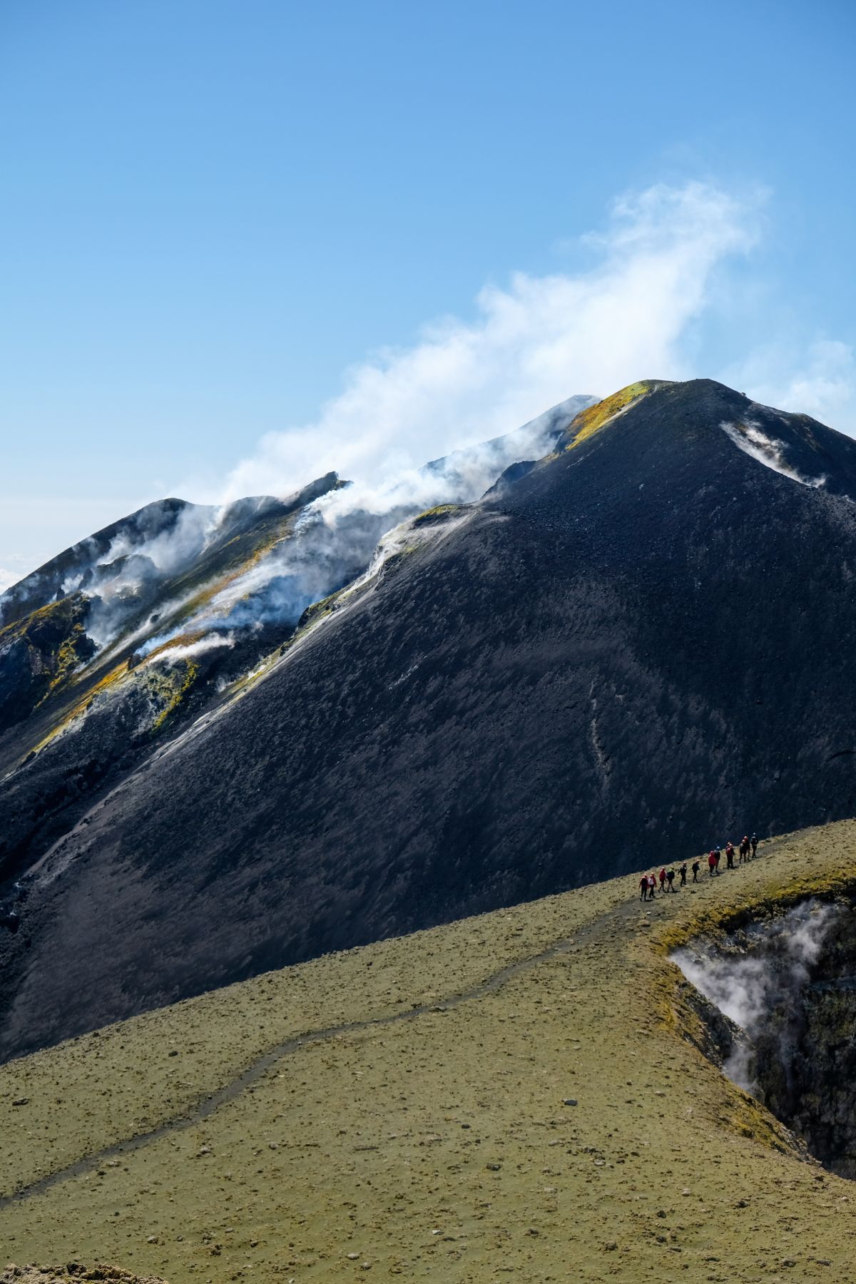 Beklimming van Etna vulkaan topkraters