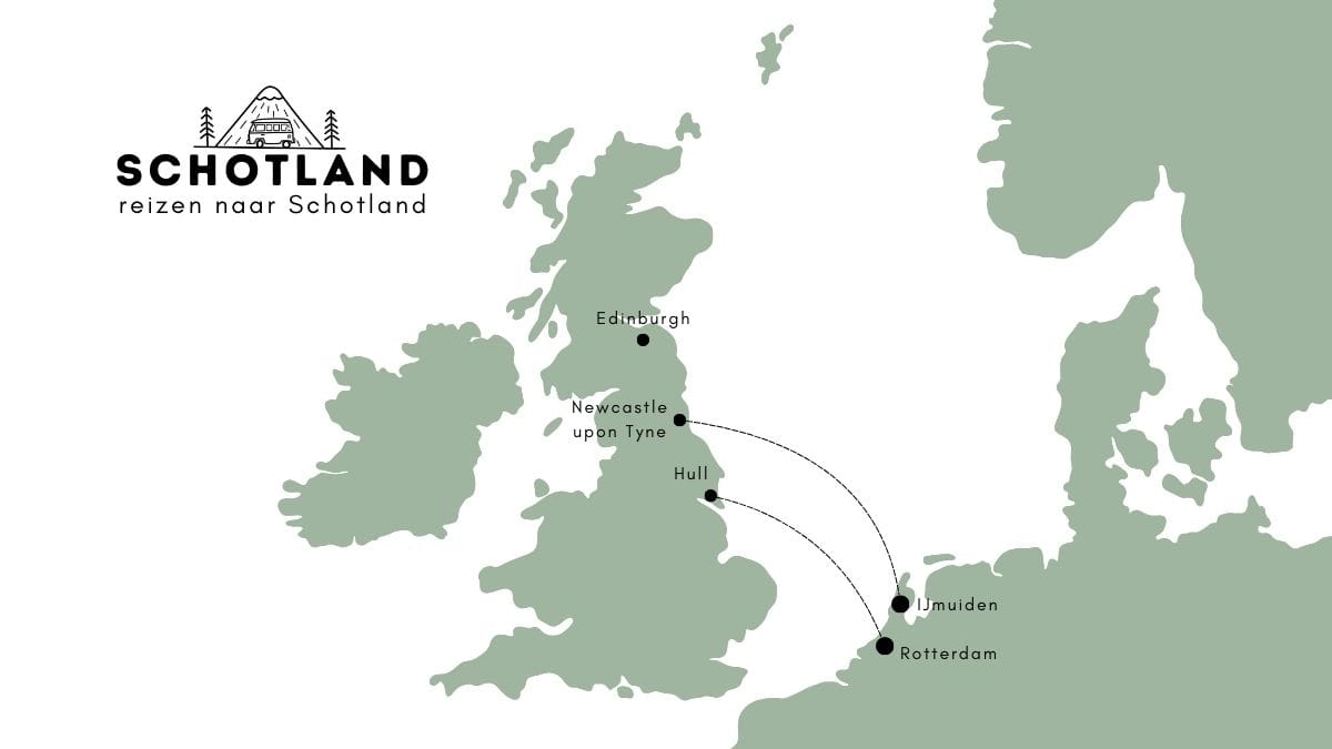 Reizen naar Schotland vanuit België met de ferry vanaf Nederland