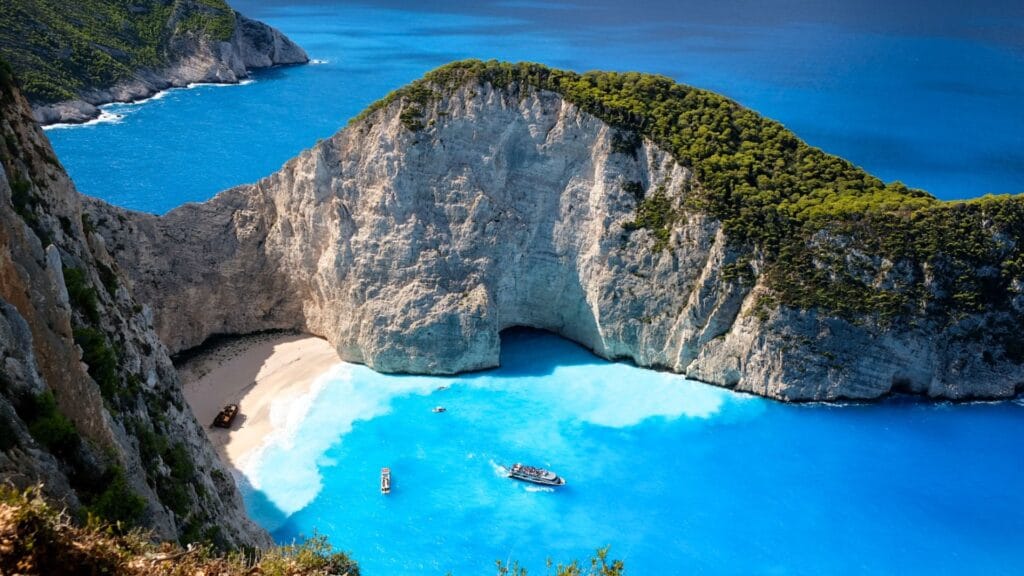 Navagio Beach in Zakynthos